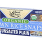 Edward & Sons Organic Brown Rice Snaps Crackers, Unsalted, 3.5 Oz