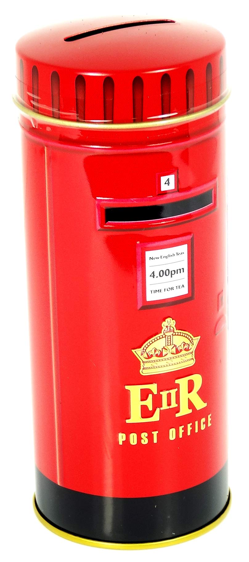 English Tea, London Red Post Box - Traditional English Tea In Red Post Box Tin Bank