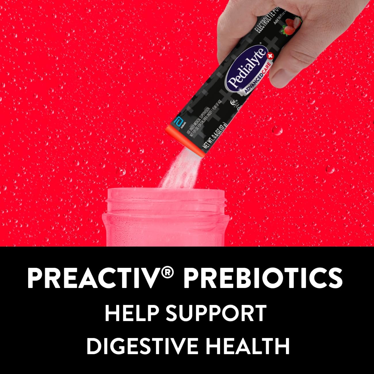 Pedialyte Advancedcare Plus Electrolyte Powder, With 33% More Electrolytes And Preactiv Prebiotics, Strawberry Freeze, Electroly