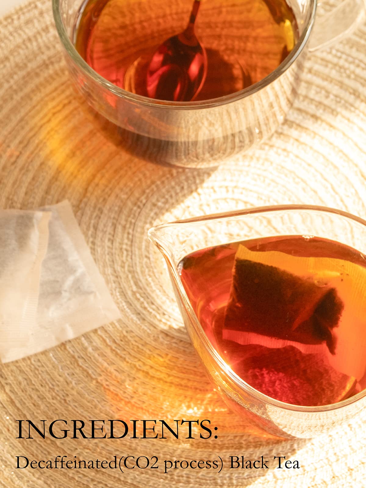 TeeLux Decaf Black Tea Bags, Premium Decaffeinated, Smooth Taste, 100 Count
