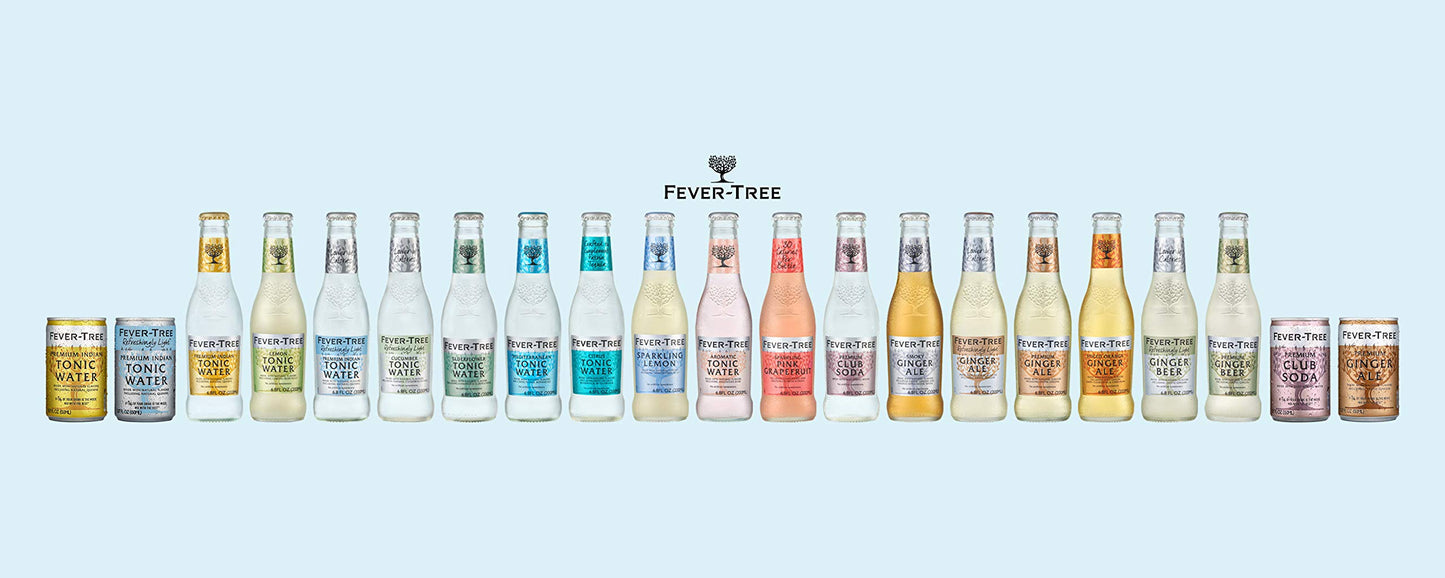 Fever-Tree Refreshingly Light Ginger malt-inspired  No Artificial Sweeteners  Flavourings or Preservatives  16.9 Fl Oz (Pack of 8)