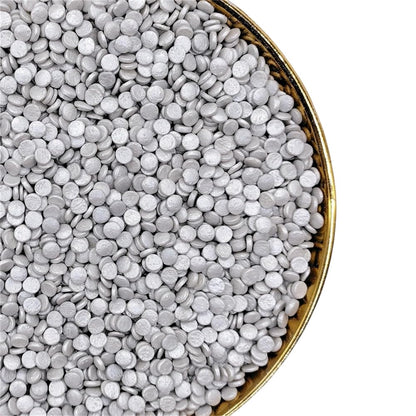NIPEOR Grey Sprinkles Confetti Sprinkles for Cake Decorations 3.53oz/100gEdible Sprinkle Topping Confetti Sprinkles, Round Sprin