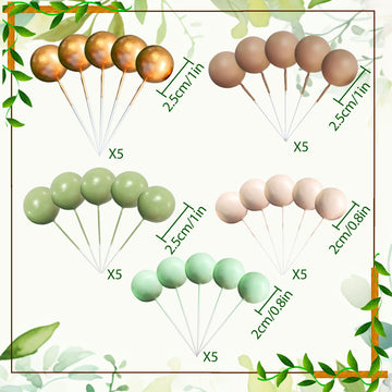 Sage Green Balls Cake Decoration Oliver Green Ball Cake Topper Bohemian Cake Decoration Boho Ball Cake Toppers Baby Shower Birth