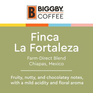 Biggby La Fortaleza Whole Bean Coffee,100% Farm-Direct, 8Oz Bag, Medium Roasted