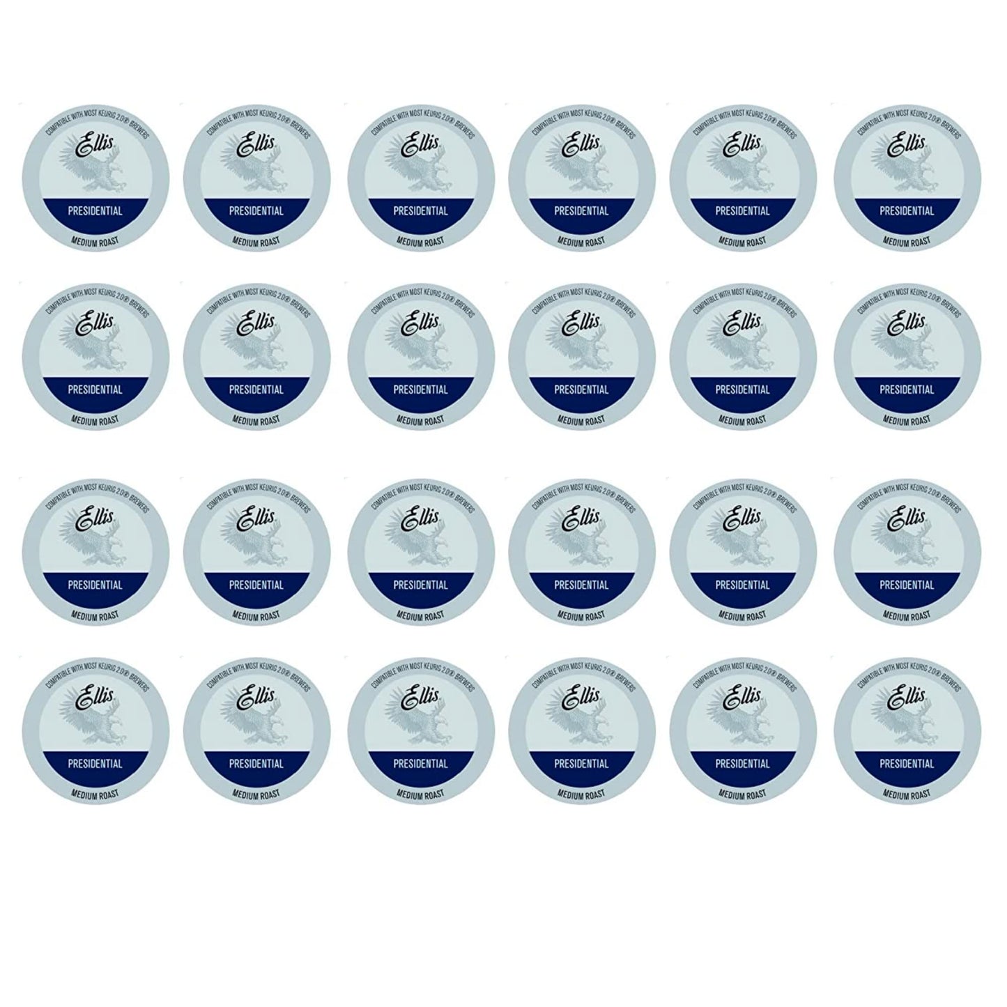 Ellis Coffee - Presidential - Light Roast - Single Serve Coffee Pods - 24 Coffee Pods