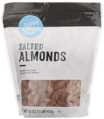 Happy Belly Roasted & Sea Salted California Almonds, 16 oz (Pack of 1)