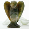 Earth Therapy Pocket Guardian Angel With Serenity Prayer Card - Indian Agate Natural Crystal Healing Stone Figurine - Gift For Y