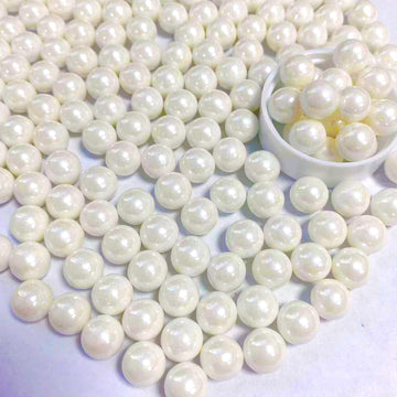 Sentovac 10Mm White Pearl Sprinkles Large Edible Cake Decorating Sugar Candy Cookie Cake Cupcake Topper Ice Cream Baking Decorat