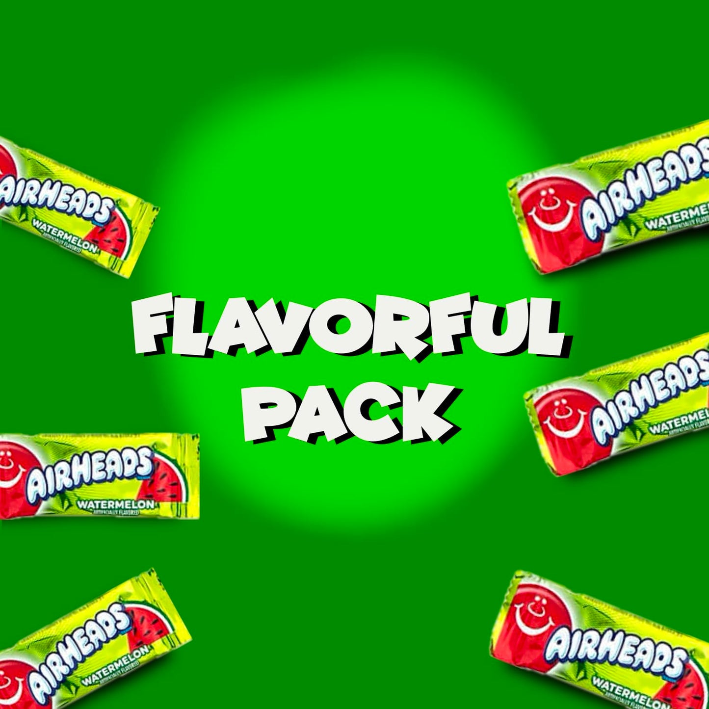 CandyKrave Airheads Candy Mini Bars, Watermelon Flavor, Chewy Taffy, Gluten Free, 2 lbs (80 Pieces), Individually Wrapped