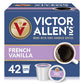 Victor Allens Coffee French Vanilla Medium Roast Coffee Pods, 42 Count, Compatible with Keurig K-Cup Brewers, Brown