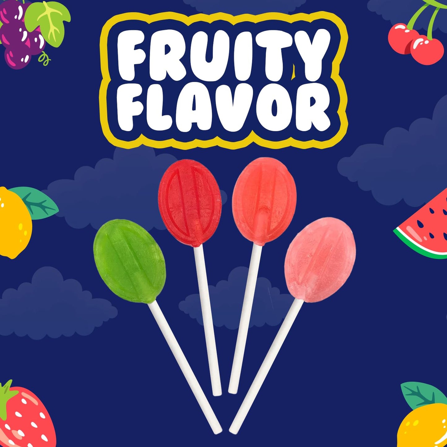 Buha Sweets Bulk Halloween Lollipops Candy Variety Pack - 120 Assorted Flavors - 2 Pound - Individually Wrapped