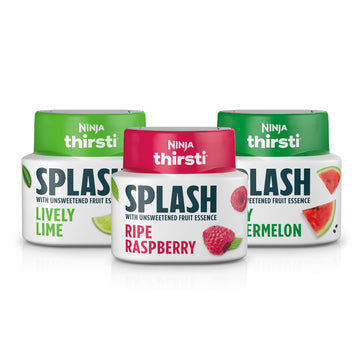 Ninja Thirsti Flavored Water Drops, SPLASH With Unsweetened Fruit Essence, Variety Pack, 3 Pack, Zero Calories, Zero Sugar, Zero