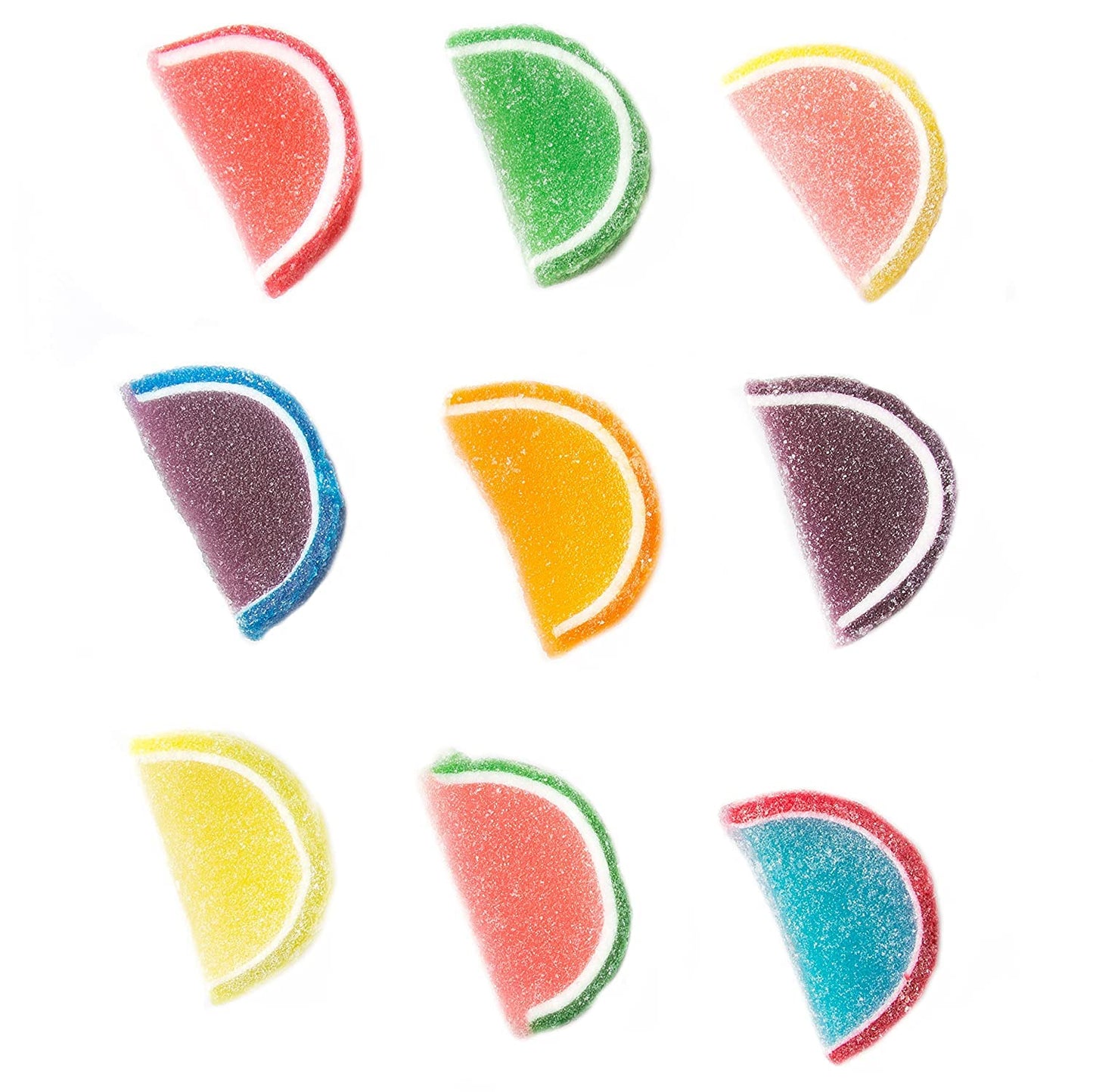 Oh! Nuts Jelly Fruit Slices Large Assorted Sugar Candy - 5lb Bulk Bag | Traditional Old Fashioned Chewy Gummy Sweet Confectioner