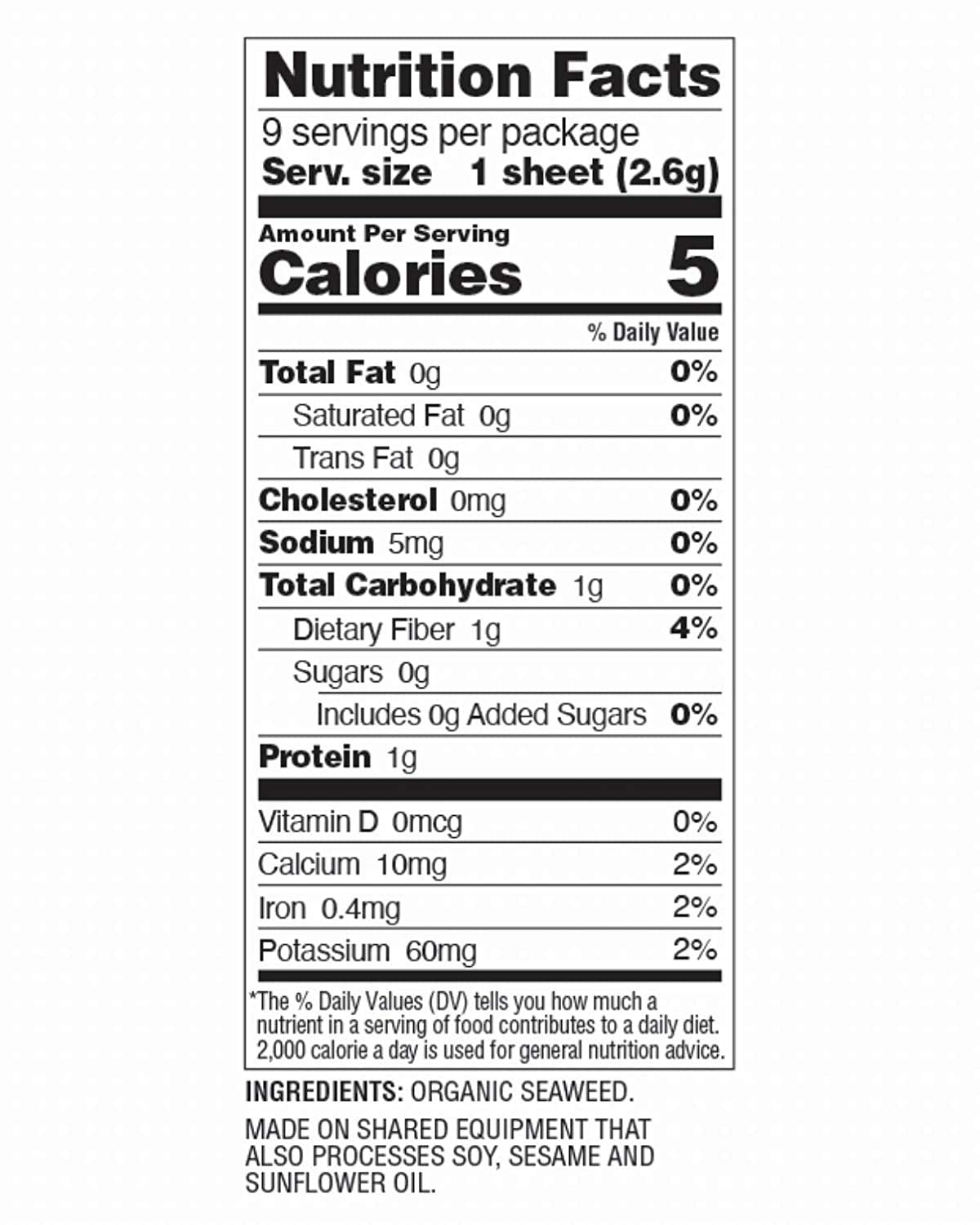 Gimme Seaweed - Organic Roasted Seaweed - Sushi Nori - 0.81 Ounce - (Pack Of 12) - Non Gmo, Gluten Free, Keto, Paleo