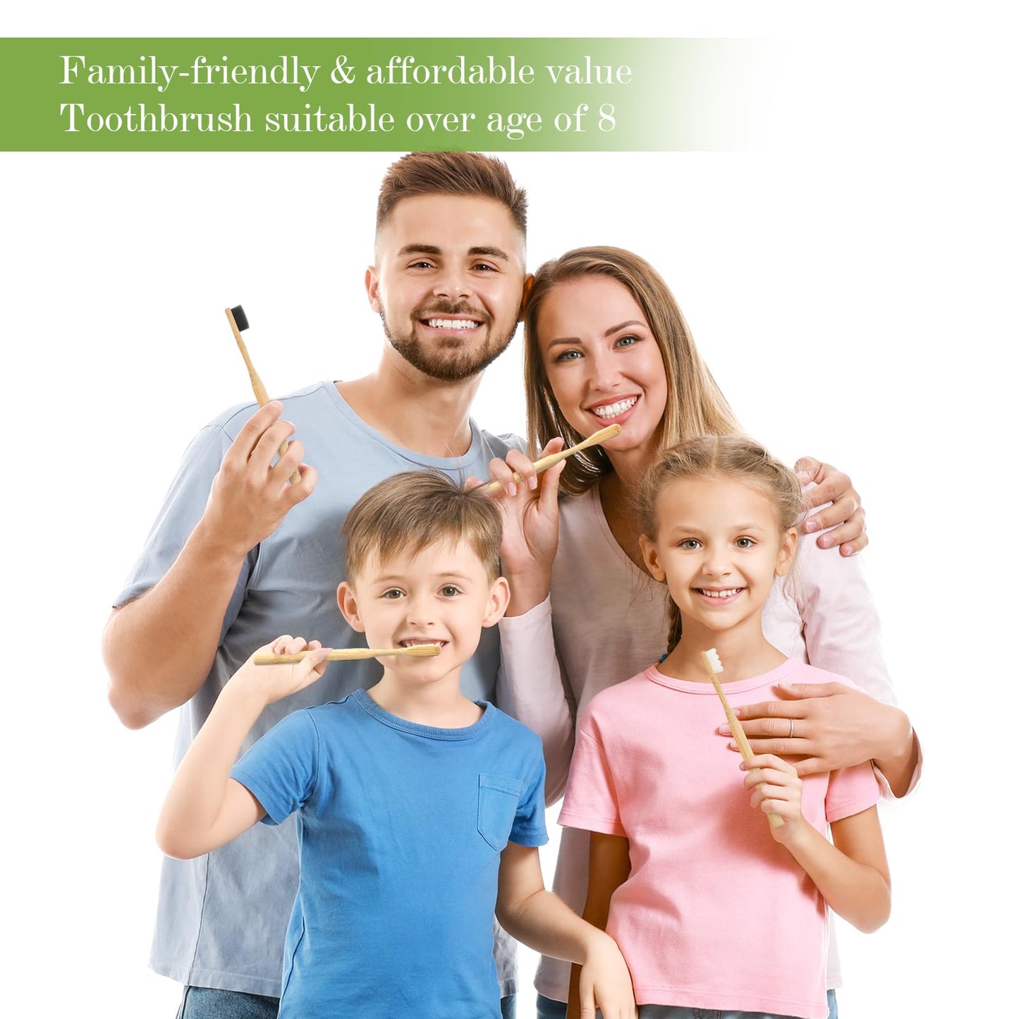 Daletu Bamboo Toothbrush, Biodegradable Toothbrushes Extra Soft Bristles, 20000 Soft Natural Bristle Toothbrush, Eco Friendly To