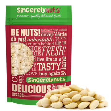 Sincerely Nuts - Whole Raw Blanched Almonds | 5 Lb. Bag | Delicious Guilt Free Snack | Low Calorie  Vegan  Gluten Free | Gourmet Kosher Food | Source Of Fiber  Protein
