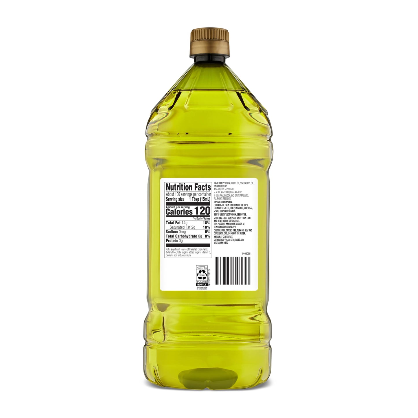 large online retailer Grocery Olive Oil, Light Flavor, 51 Fl Oz, Pack of 1