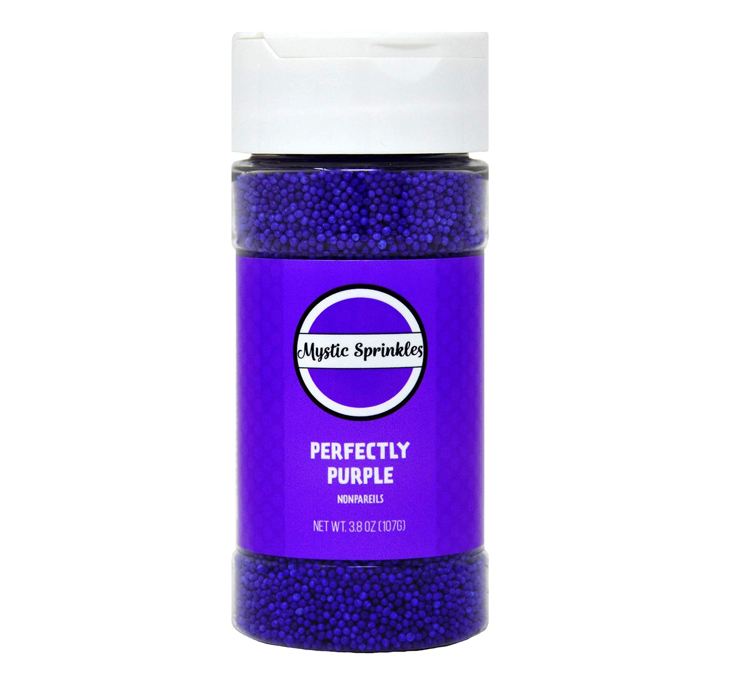 Mystic Sprinkles Solid Color Nonpareils 3.8Oz Bottle (Perfectly Purple)