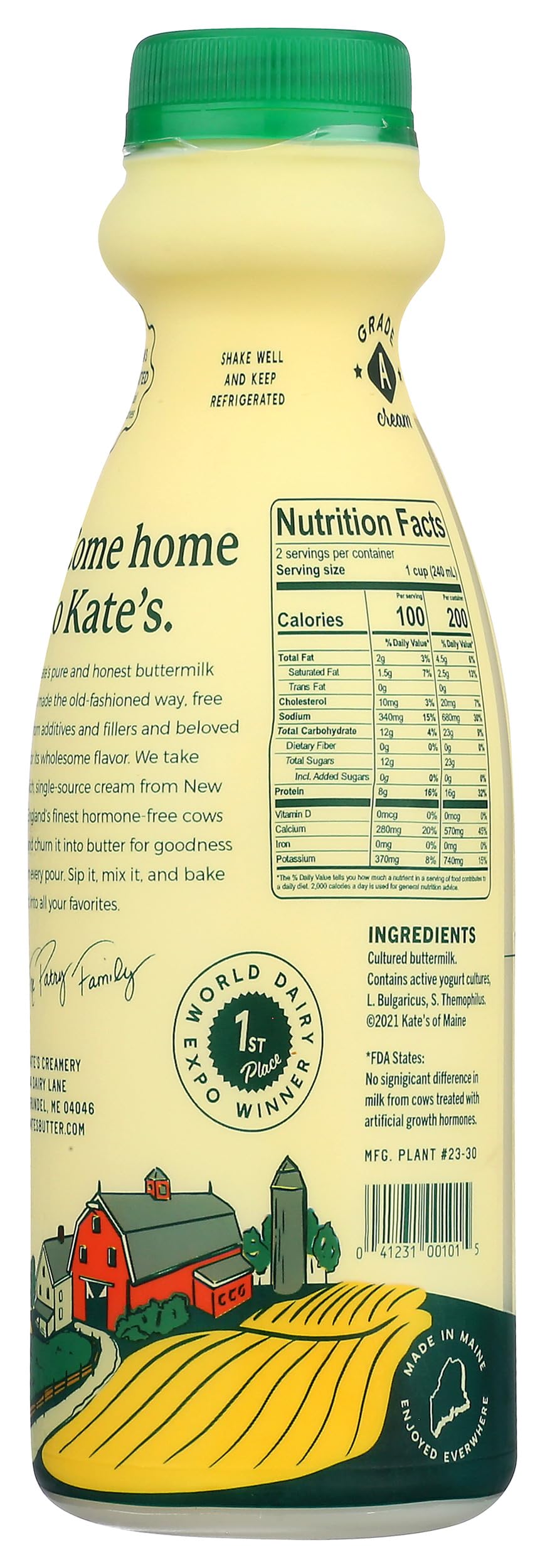 Kates Butter Buttermilk, 16 Fz