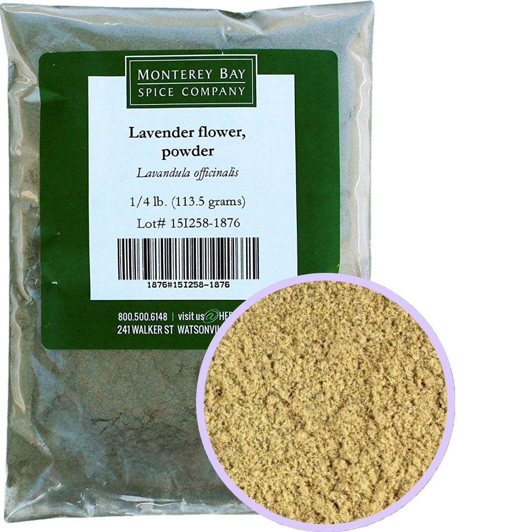 Monterey Bay Herb Co. Lavender Flower Powder | Used for Flavor in Baked Goods & Teas | 1/4 LB