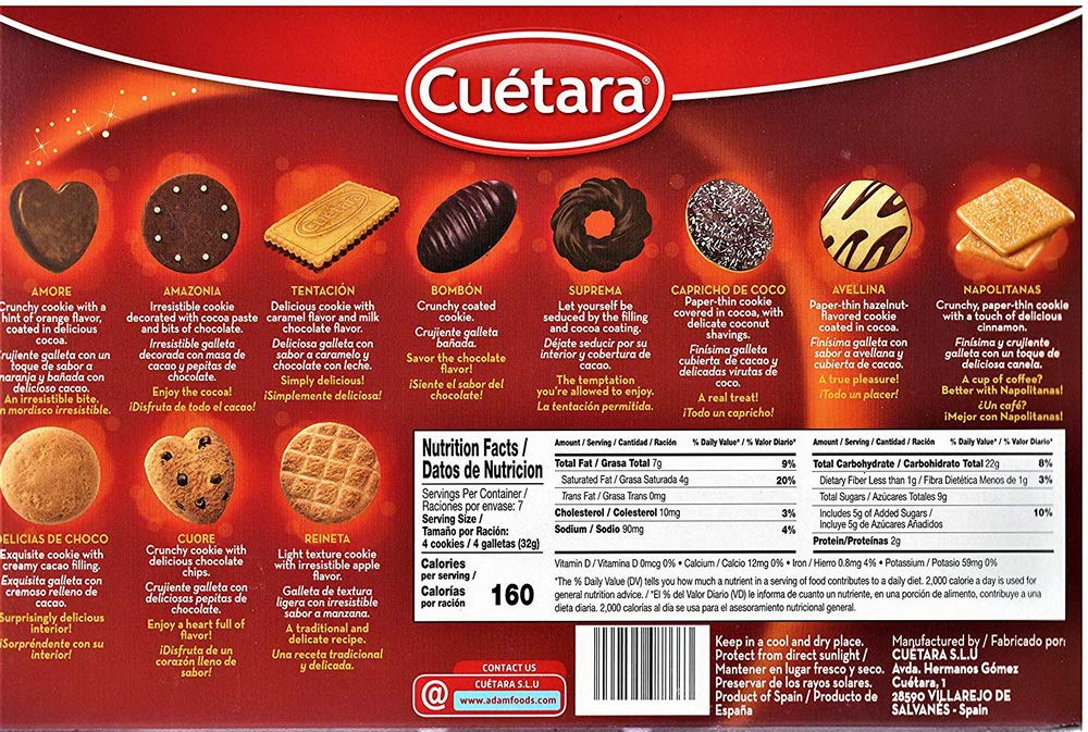 Galletas Cuetara Surtido Original Net.Wt 260 G