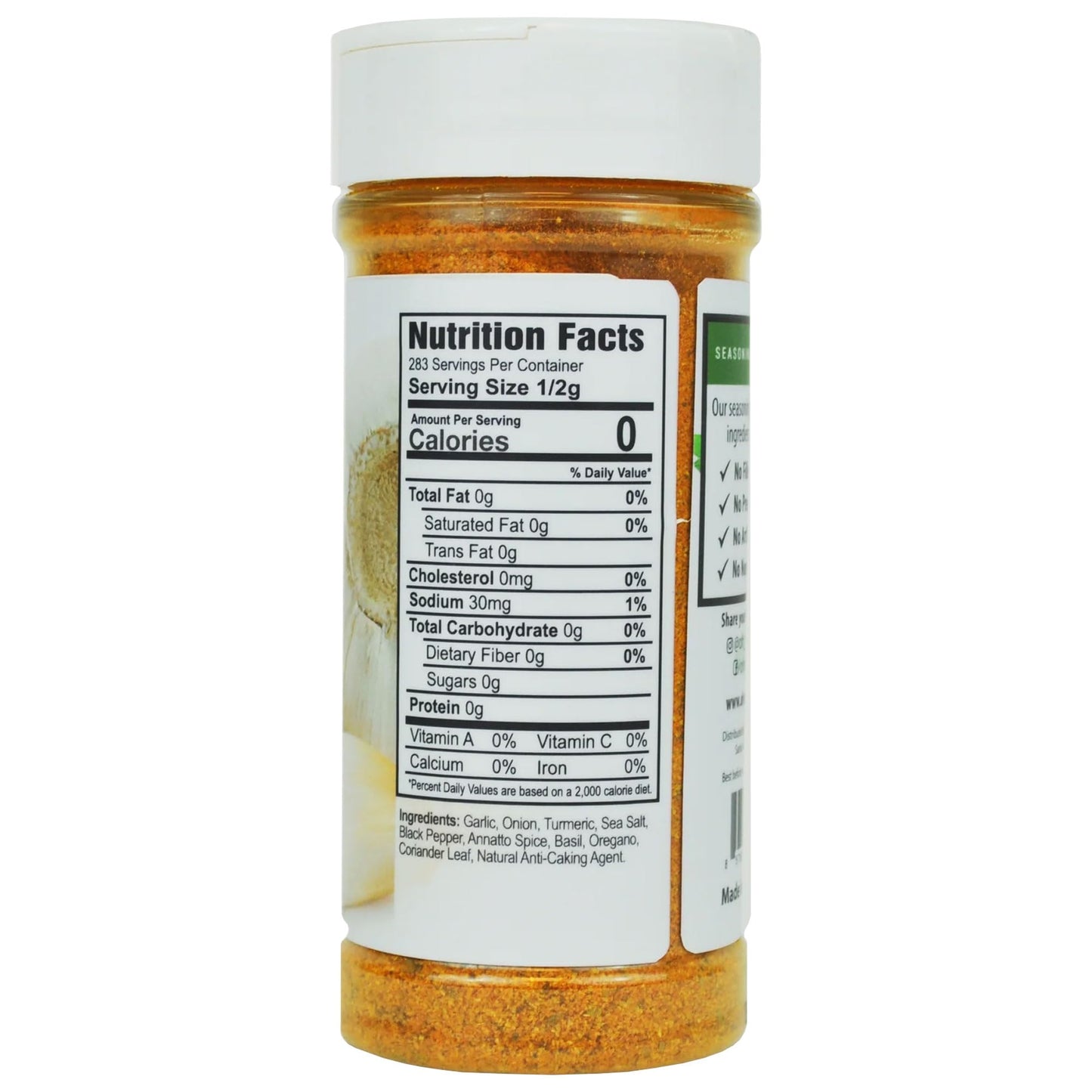 Garlic Powder And Herb Seasoning - Gluten Free & Low Sodium Garlic Salt Mix For Salad, Steak, Taco, Chicken & Salmon. Vegan Spic