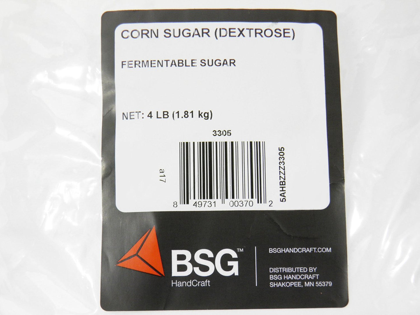 BSG Corn Sugar (Dextrose) 4 Lbs - White, 64 Ounces, Model B00WT15QRU