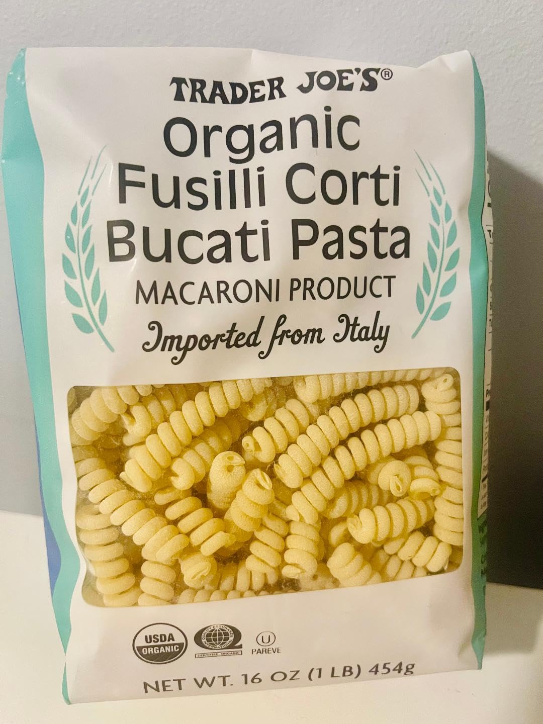 Generic Organic Fusilli Pasta, Bucati Corti, 16 Ounce