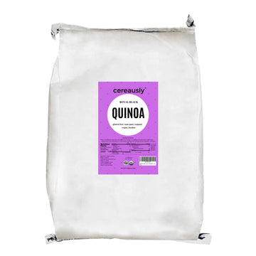 CEREAUSLY Organic Black Quinoa - Premium Royal Quinoa from Bolivia - Kosher and Non-GMO Quinoa Bulk - Vegan and Gluten-Fee Cooki