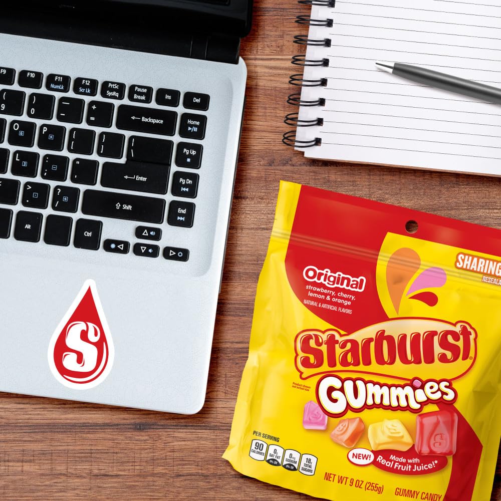 Starburst Gummies Original Fruit Candy, Chewy, Sharing Size, 9 oz Bag (Pack of 8)