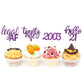 24 Pcs Glitter 21St Birthday Cupcake Toppers For Celebrating Twenty-One Years Old Birthday Party Decorations (Purple Glitter)