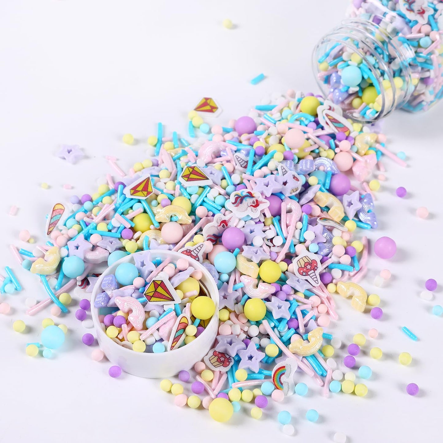 Unicorn Sprinkles Mix | Pink Blue Purple Rainbow | Sprinkles For Cake Decorating | Cupcake Toppers | Ice Cream | Cookie | Fancy
