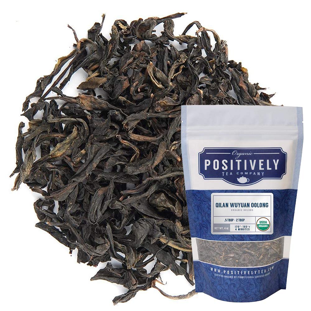 Organic Positively Tea Company Qilan Wuyuan Oolong Tea Loose Leaf 4 Ounce Tea