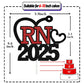 Tivurcia Rn 2025 Cake Topper - Class Of 2025 Nurse Graduation Cake Decor, Congratulations High School/College Graduation Party D