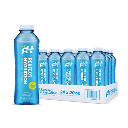 Perfect Hydration 9.5+ pH Alkaline Drinking Water, 20-Ounce Bottle, Case of 24