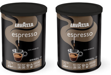 Lavazza Caffe Espresso Ground Coffee Blend, Medium Roast, 8 oz (Pack of 2)