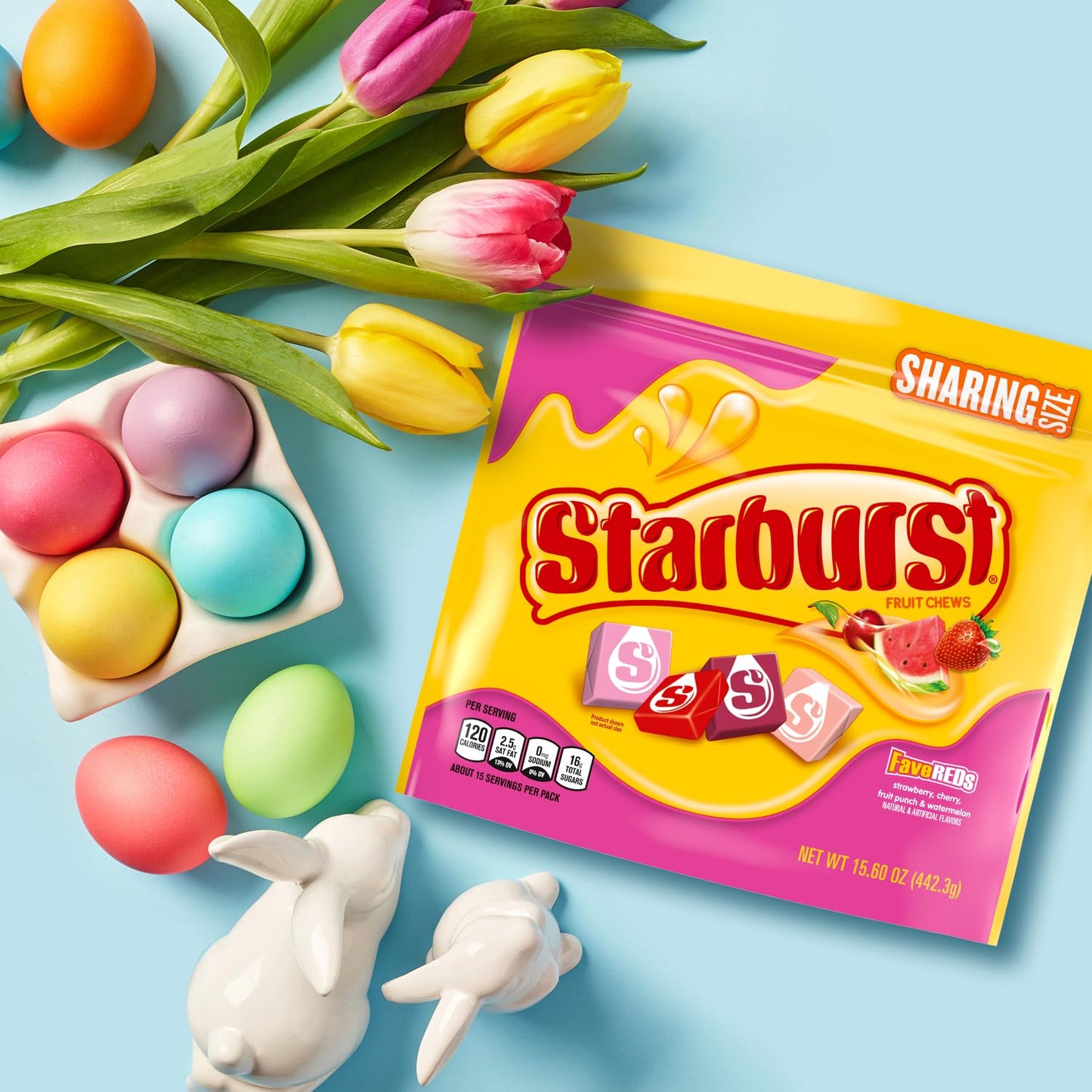 STARBURST FaveREDS Fruit Chews Chewy Candy, Sharing Size, 15.6 oz Bag