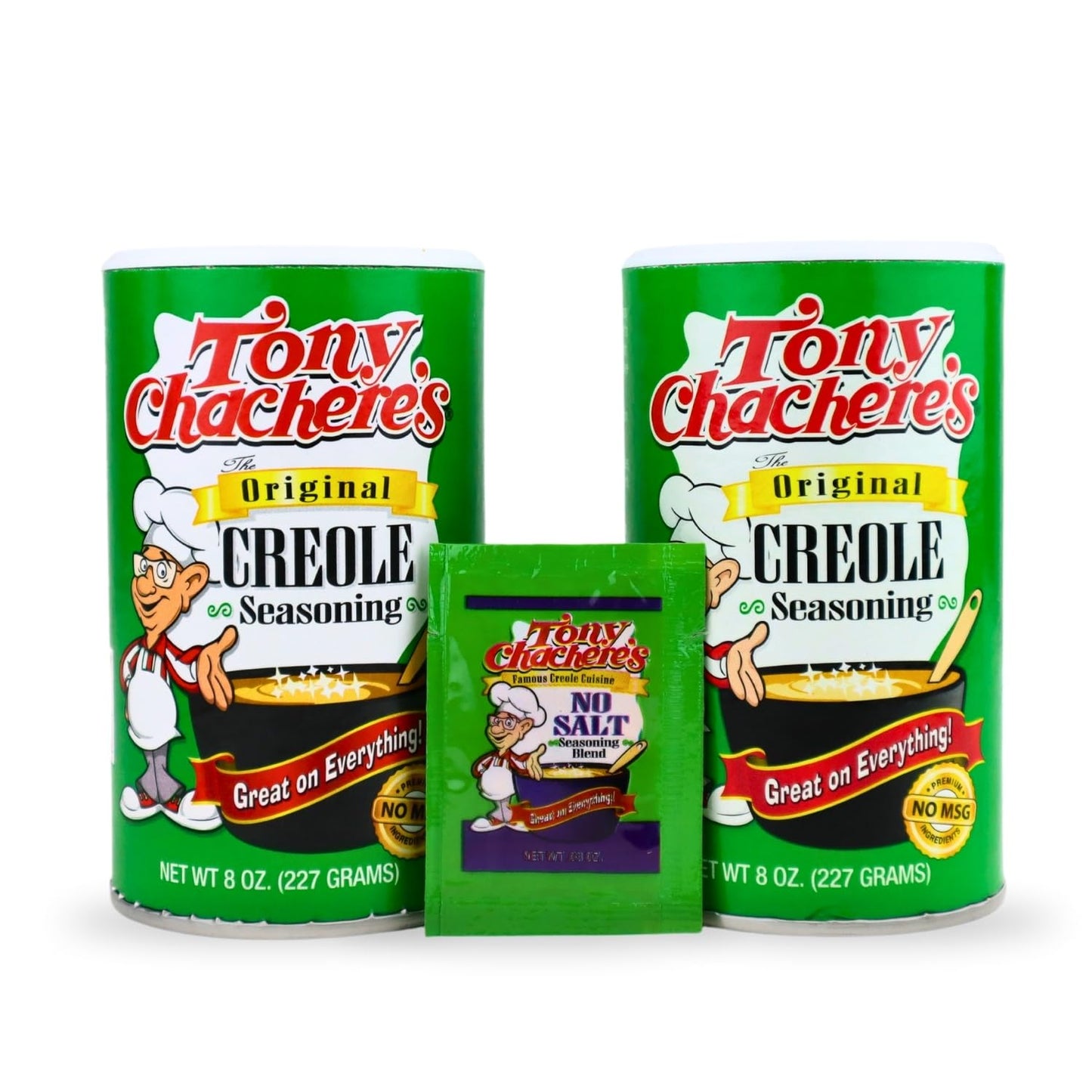 Tony Chacheres Creole and Cajun Seasoning Canisters (2 Pack + Packet) (2 Pack  Original)