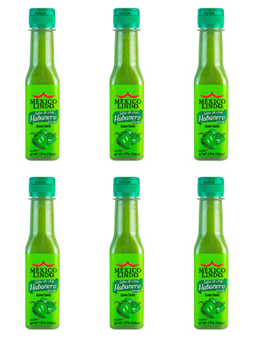 Mexico Lindo Green Habanero Hot Sauce | Real Green Habanero Chili Pepper | 75,900 Scoville Level | Enjoy with Mexican Food, Seaf