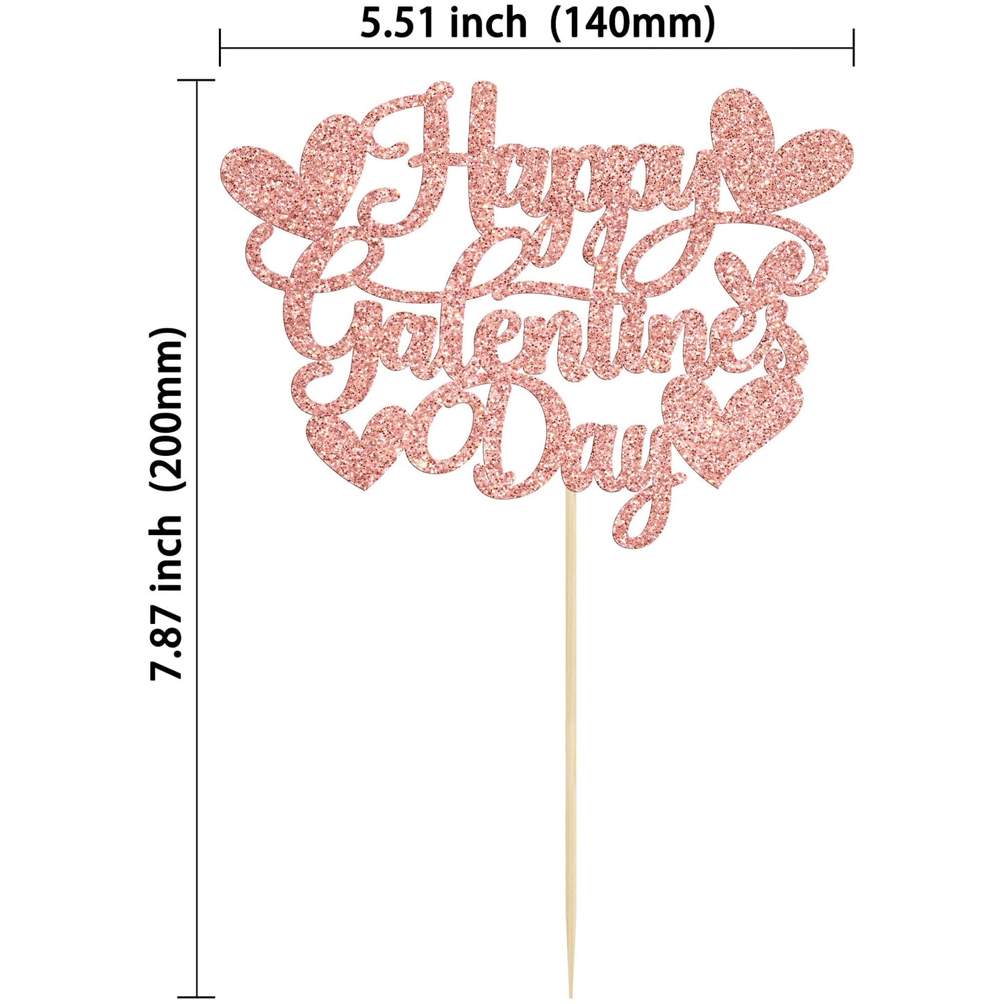 Gyufise 1Pc Happy Galentine'S Day Cake Topper Glitter Sweet Love Valentines Day Cake Topper Decorations For Valentine'S Day Them
