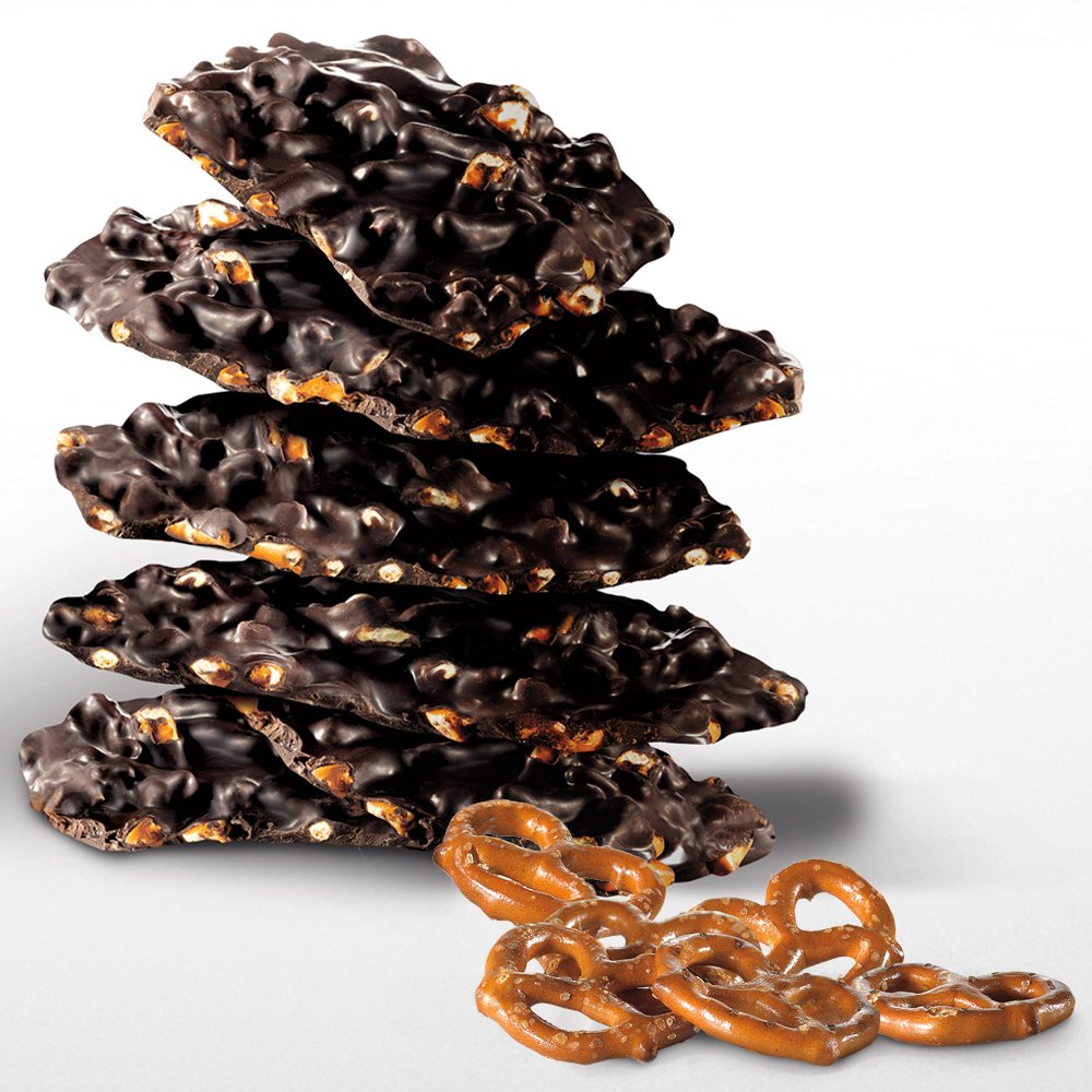 Barkthins Snacking Dark Chocolate, Pretzel With Sea Salt, 10 Ounce (Pack Of 9)