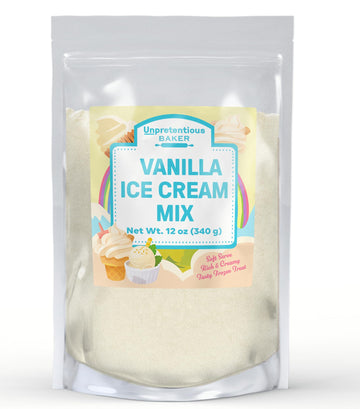 Unpretentious Vanilla Soft Serve Ice Cream Mix, 12 oz, Rich & Creamy, Homemade Ice Cream, Single Serving