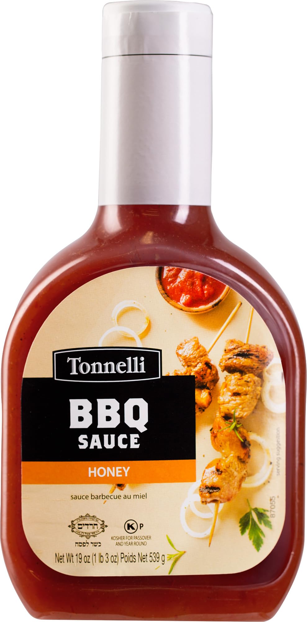 Tonnelli Tonelli Honey BBQ Sauce, 19oz | Rich Barbecue Sauce | Great for Cooking & Marinades | Kosher for Passover