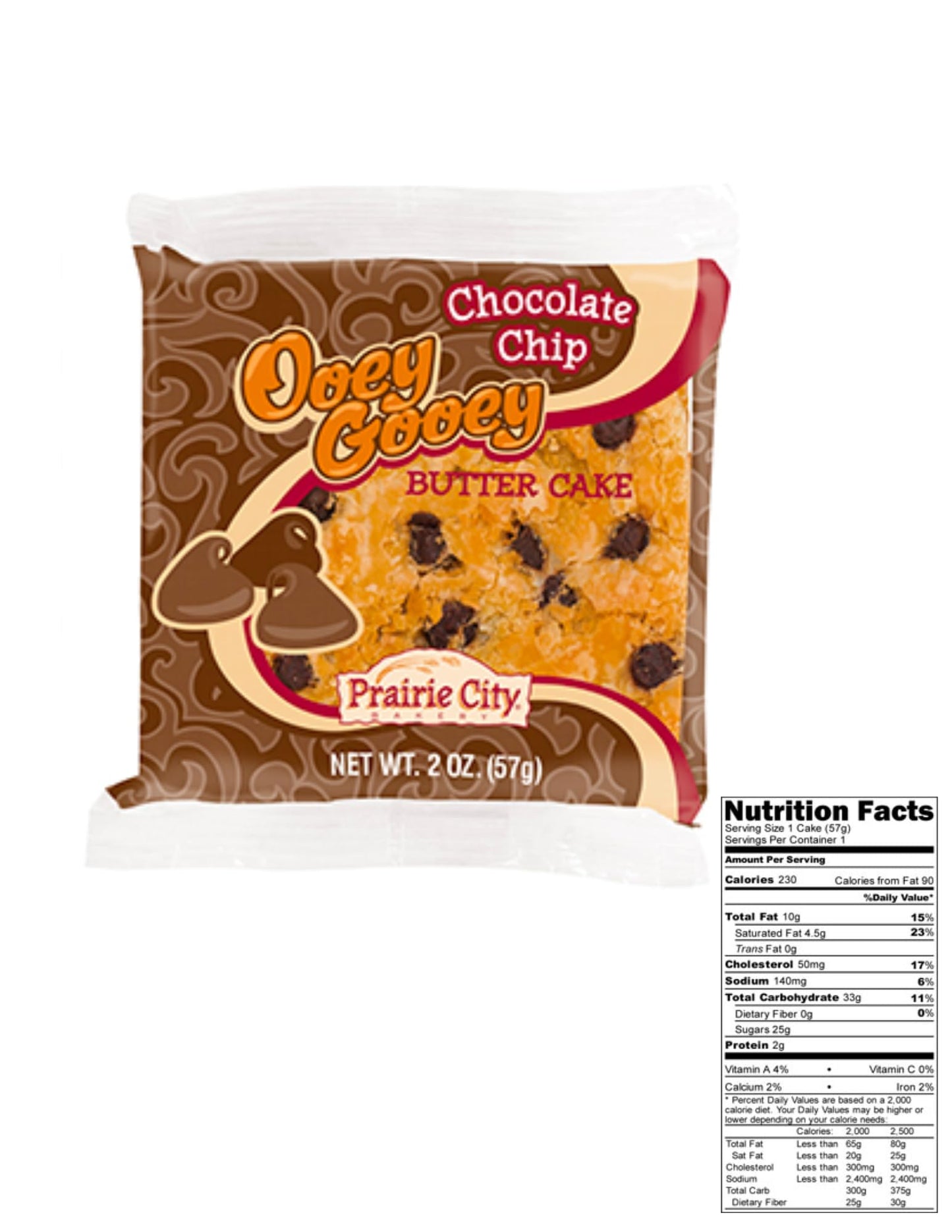 Prairie City Bakery Ooey Gooey Butter Cake Snack Cakes, Key Lime, 2 Ounce (Pack of 10)