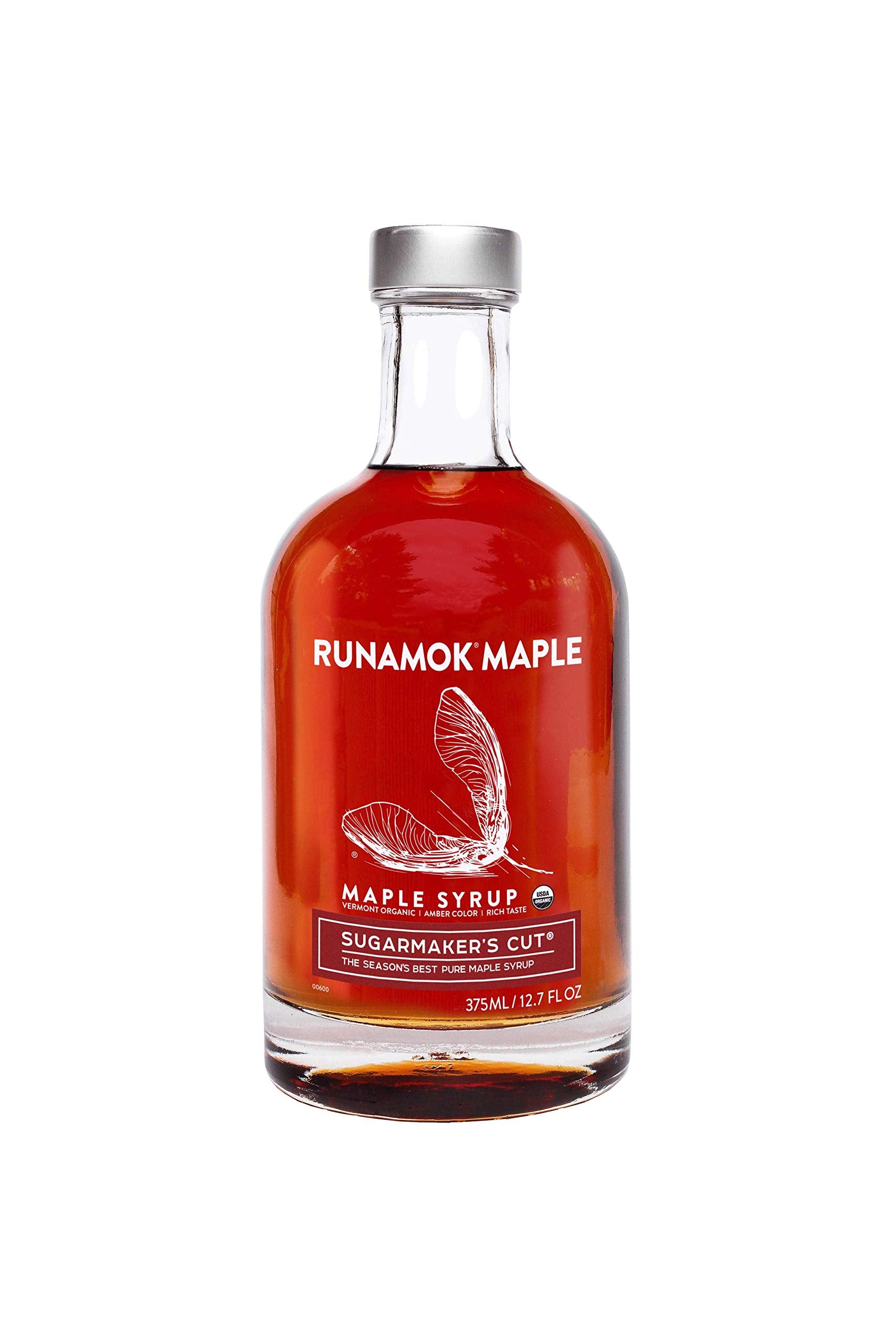 Runamok Organic Maple Syrup - Sugarmakers Cut, Grade A, Amber Color, 12.7 Fl Oz, Pure & Natural Pancake Syrup