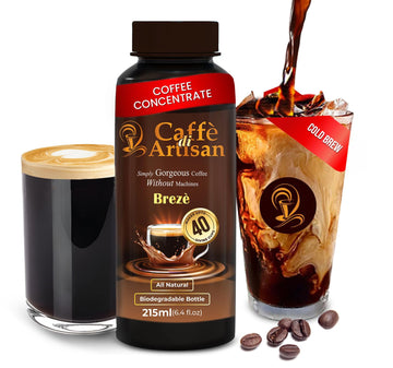 Caff di Artisan Liquid Coffee Bottle - Premium Coffee for Cold Brew concentrate, Iced Coffee & Hot Coffees - Eco-Friendly, Ready
