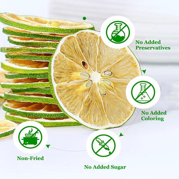 SXETBEAN Dried Lime Slices, Natural Dehydrated Limes for Baking & Crafts, 3.5oz/100g