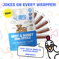 New Primal Snack Mates Beef & Honey Sticks  Healthy Snacks for Kids  Low Sugar High Protein Back to School Snacks  Gluten Free  Mini Jerky Meat Stick  4g Protein  50 Calories  15 Pack