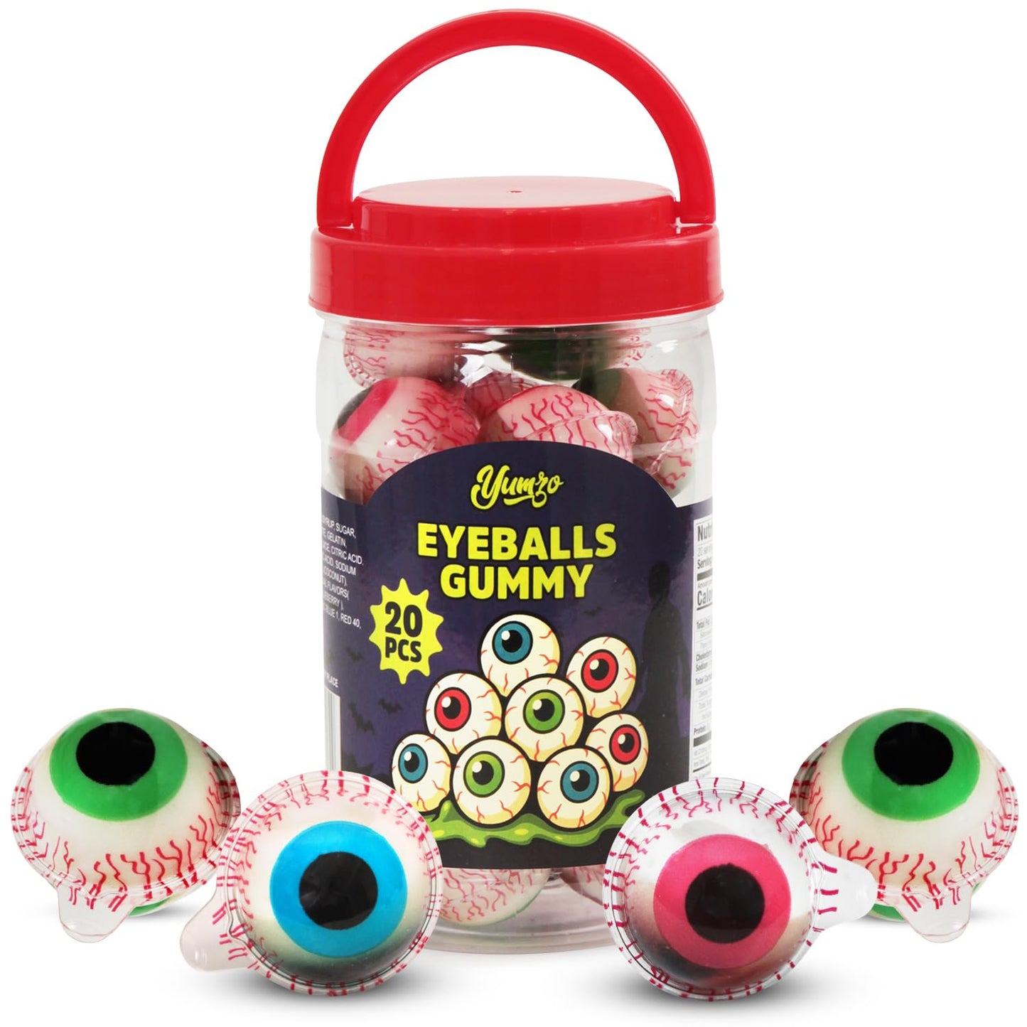 Halloween Gummy Eyeballs Candy  20 Pieces of Perfect Gummy Halloween Candy S that Works as Game Prizes and Haunted House Giveaways  Ideal for Parties and Scary Dessert Tables