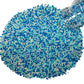 Homankit White and Blue Nonpareils Sprinkles Edible Cookie Decorations Mini Pearls for Decorating Cake, Baking, Cupcake Toppers,